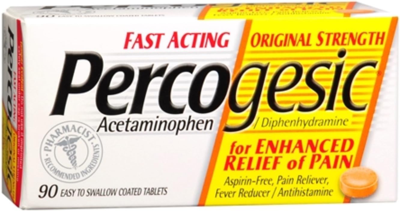 Percogesic Aspirin Free Pain Relief Tablets, Original
