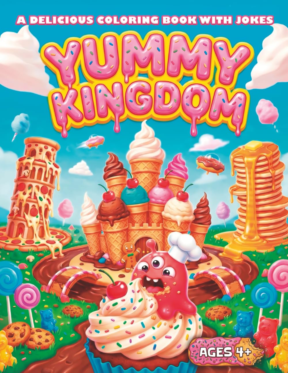 Yummy Kingdom: A Delicious Coloring Book with Jokes – A Fun Activity Adventure for Creative Kids (Happy Rocket Coloring Adventures)