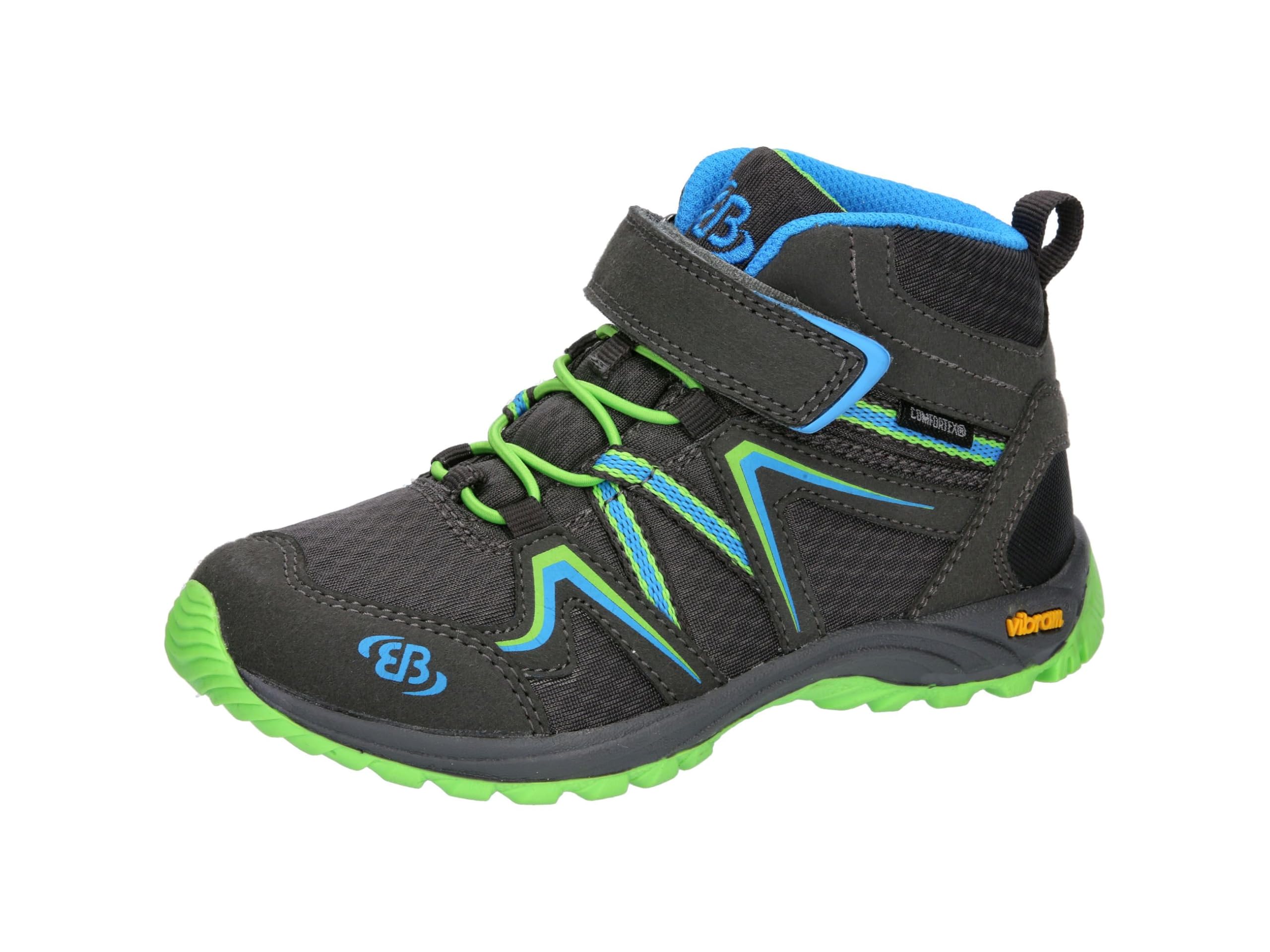 Brütting Rockwall, Trekking Boots, Grau/Blau/Lemon,