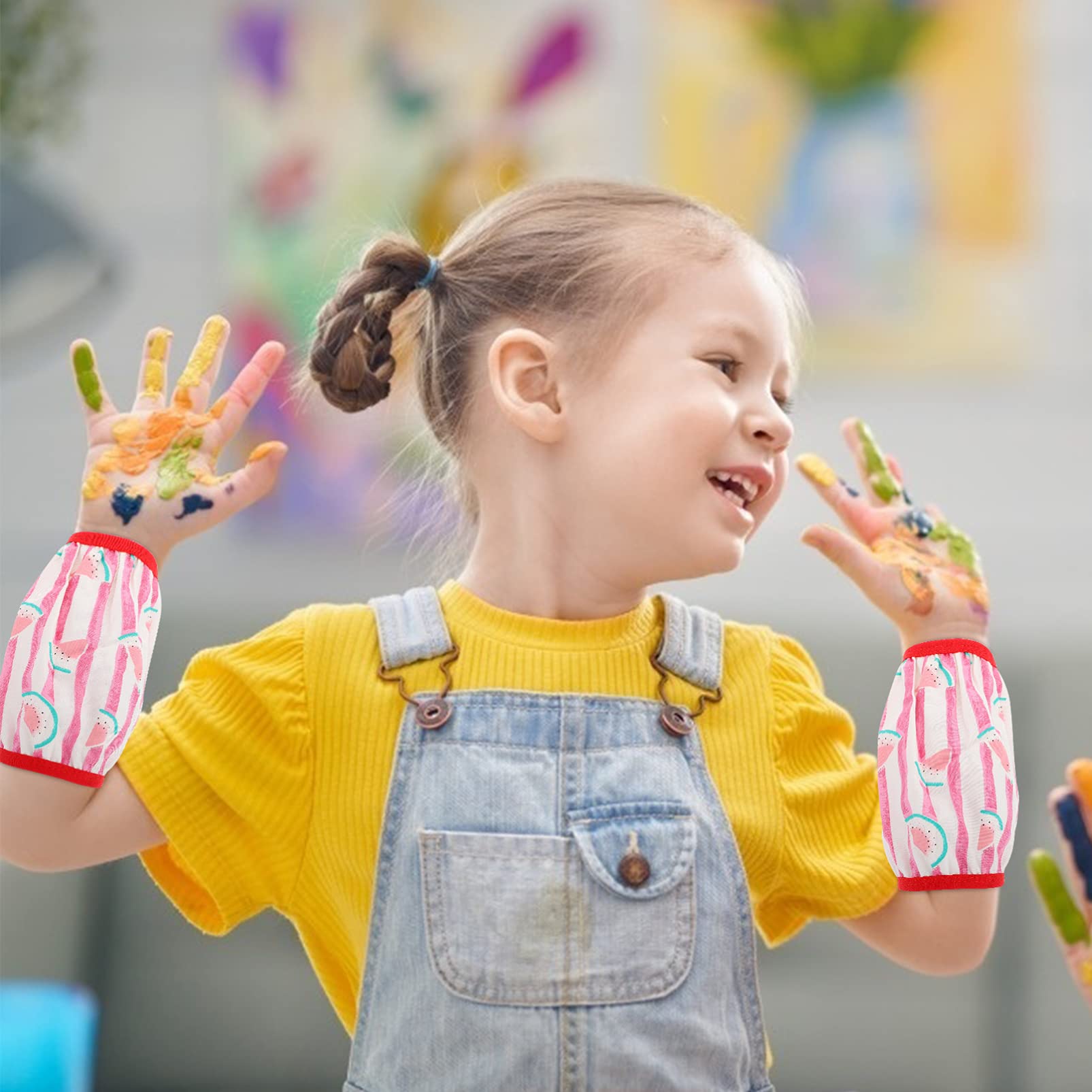 TOYANDONA Wasserdichte Baby Armstulpen Aus Baumwolle Mit Cartoon Früchtemuster Schützende Ärmel Für Spielen Und Outdoor Aktivitäten