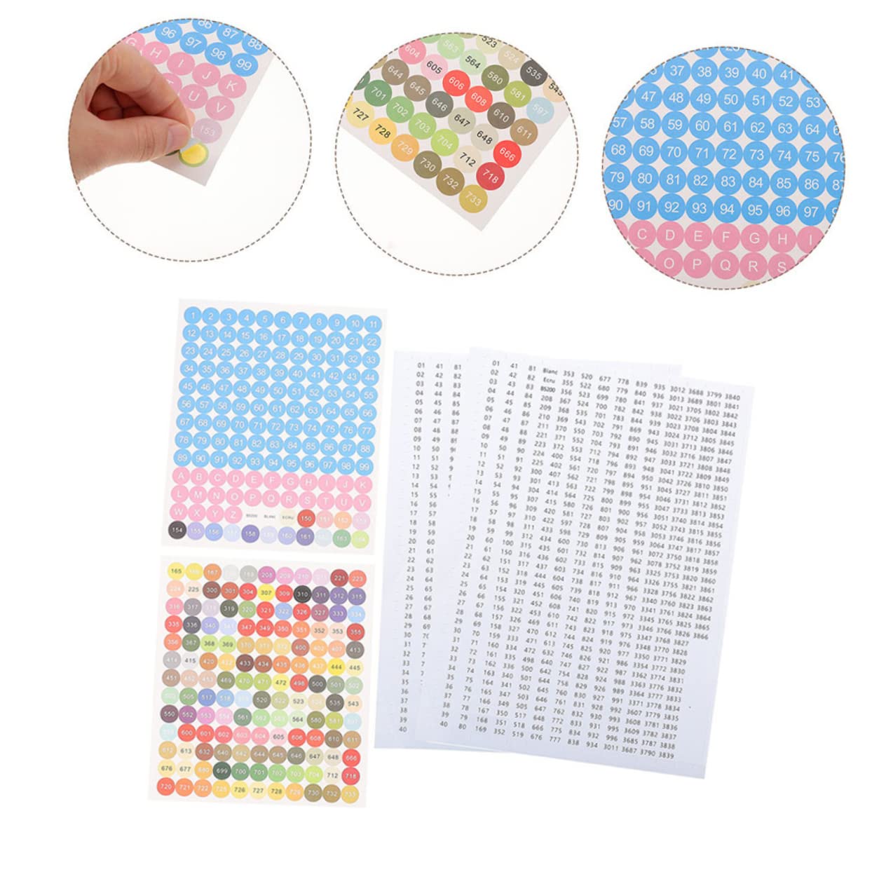 OSALADI 3 Set Adesivi Digitali Bottiglie Etichette Barattoli Rimovibile Cucina Riutilizzabile Adesivi Con Etichetta Numerica Con Numeri Auto Carta 4 Fogli*3