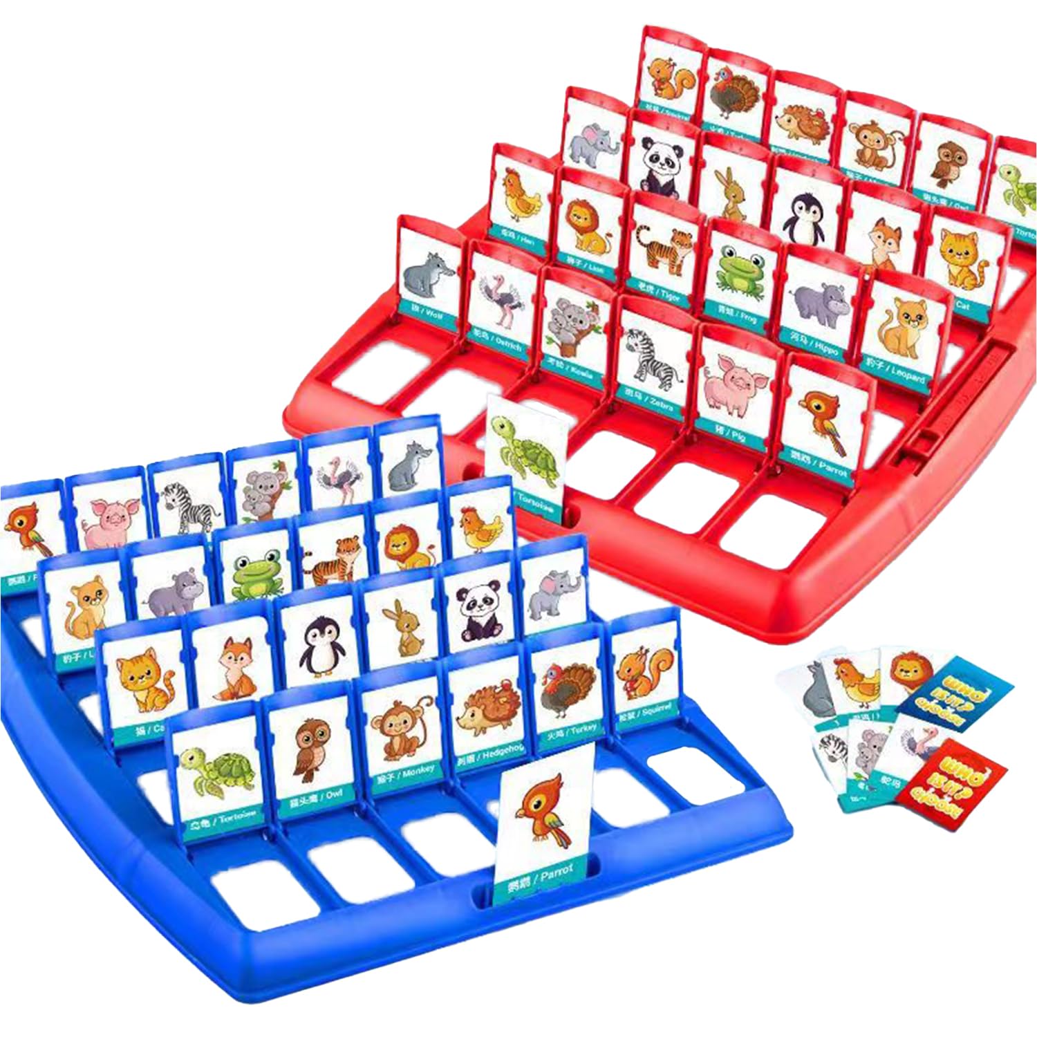 Who Is It Funny Guessing Board Game,Suitable For Classic Board Game Funny Family Guessing Games Kids Children Toy Gift English Version (animal)