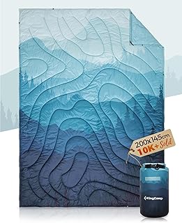 KingCamp Waterproof Lightweight Camping Blanket,All Weather Warm,Thermal Throw, Packable Travel Blanket for Outdoor Picnics, Beach, Hiking, Car, Camping & Indoor 78.7