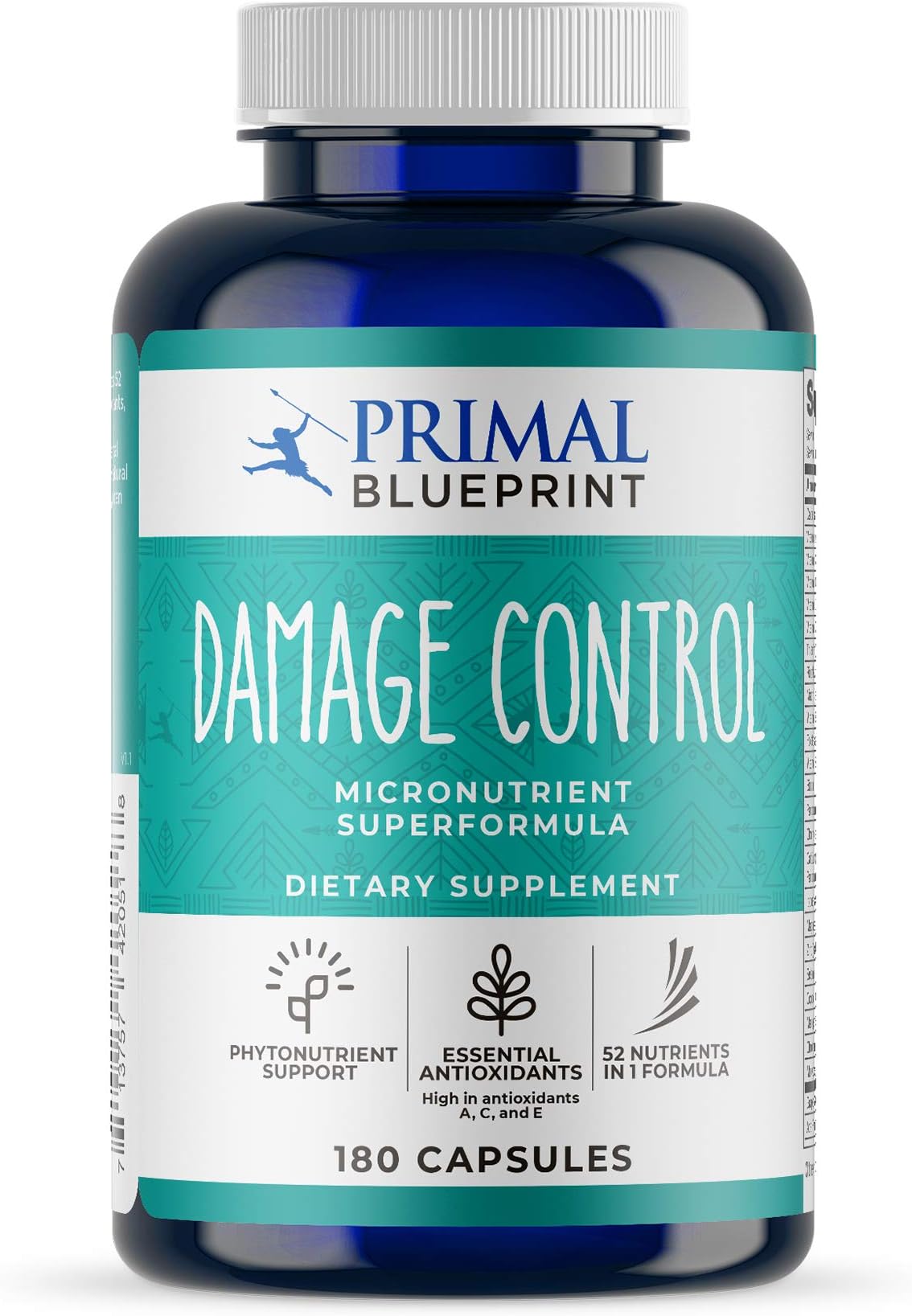 Primal Blueprint Damage Control Micronutrient SuperFormula, Dietary Supplement, 180 Count