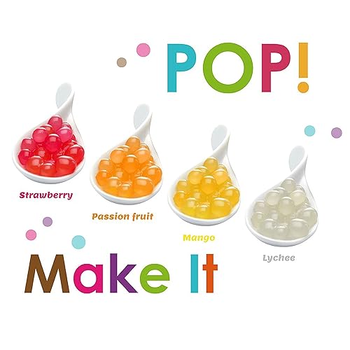 Miniatura 8 de Juego combinado Bolle Popping Boba Pearls de 33.5 onzas (2 libras 1 oz) cada uno con 1 mini imán de diseño de té de burbujas (lichi y fruta de la