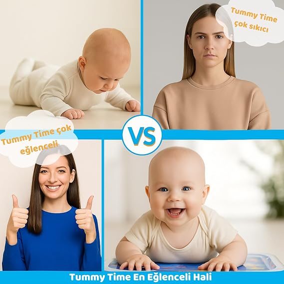 Bebek Su Oyun Matı (Tummy Time) – Test Raporlu, Sızdırmaz ve BPA’sız