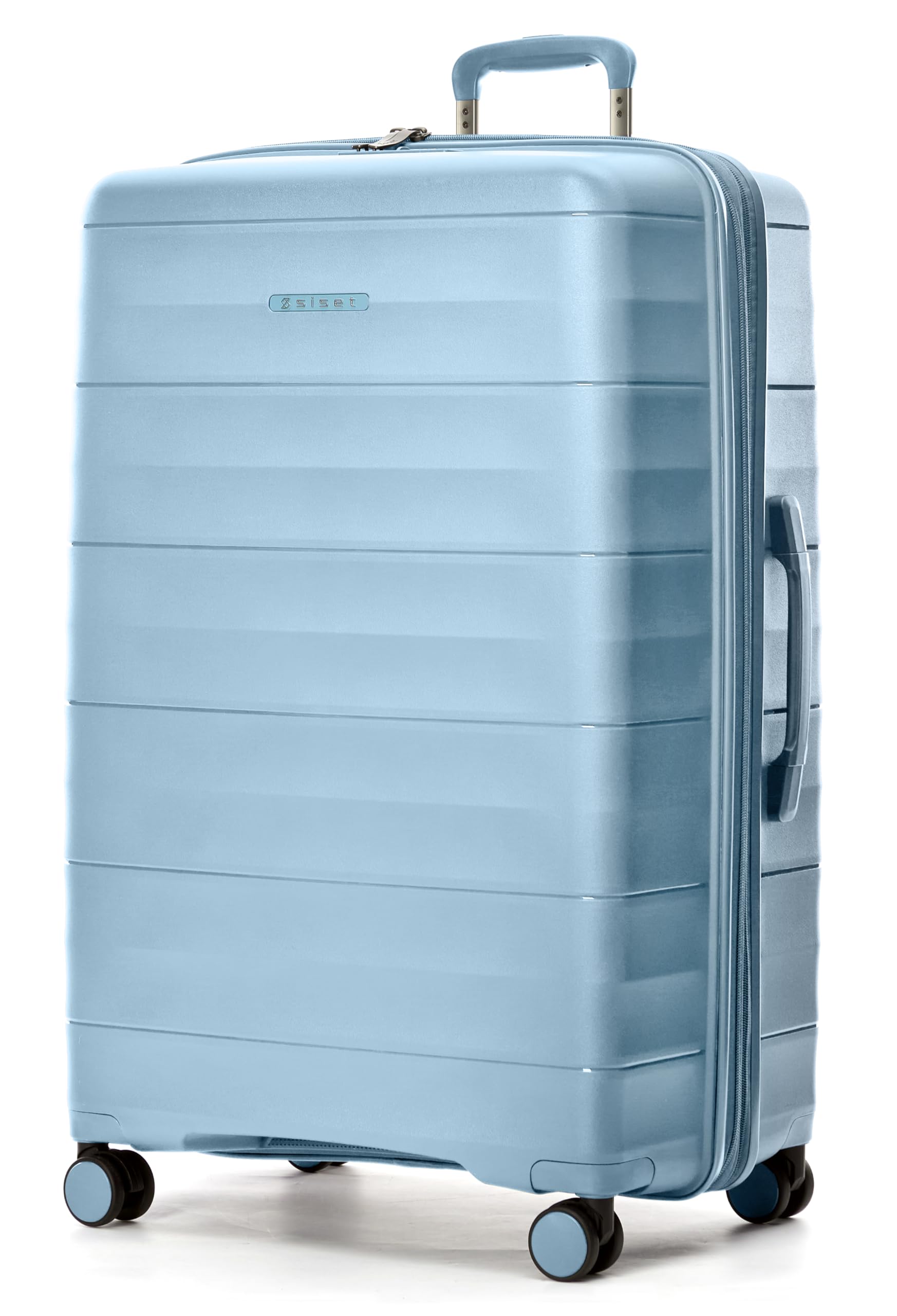 Urban Wave Maleta de Viaje Grande (23Kg) Expandible (78x50x30/35cm), Fabricada en Polipropileno, 4 Ruedas Dobles y Cerradura Combinación TSA. (Grande XL), (127L), (4.4kg), (Azul Claro).