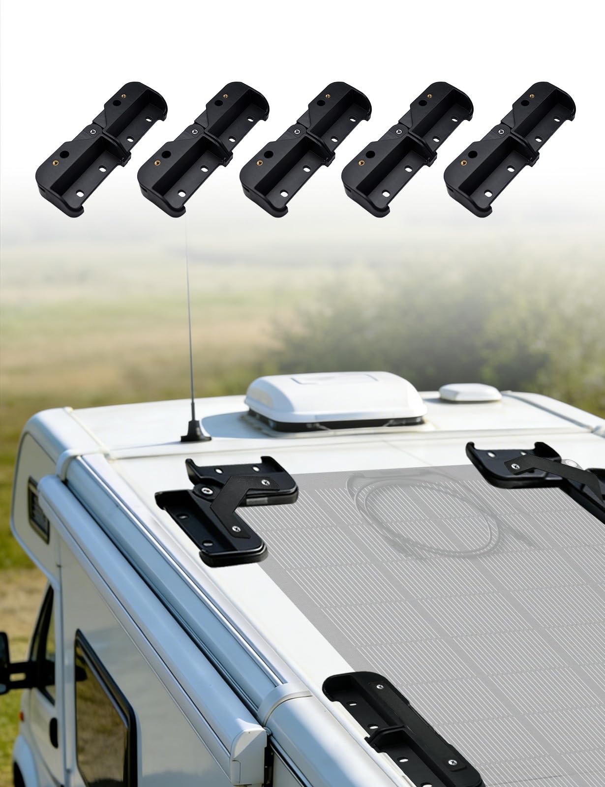 ECO-WORTHY Support Panneau Solaire avec Construction de Refroidissement Suspendue, Installation Rapide, Compatible avec Les modules flexibles et en Verre de Moins de 200 W, Convient pour le Camping