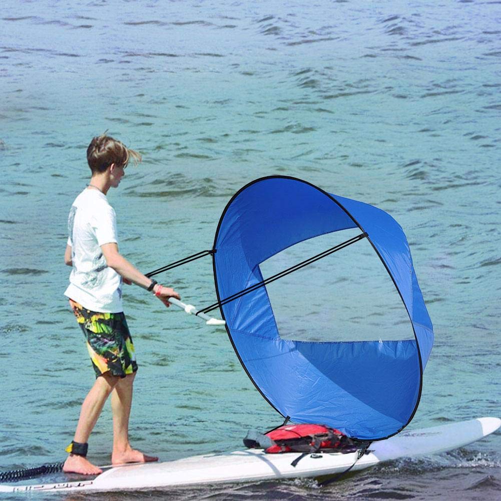 42 '' Windpaddel gegen den Wind Instant-Popup Kajak Segel, Kajak Wind Segel, Tragbar Kanus Popup Downwind Segel Kit Kajak Zubehör Für Schlauchboote Kajaks Kanus Einfaches Setup Mit Tragetasche