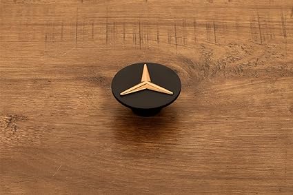 HARMONUS Knobs for Drawer & Cabinets Set Knob,Black Rose Gold Wardrobe Kitchen Door Pull Handle Knobs Square Shape Drawer Knob - (KNOBS-179- Pack of 6)