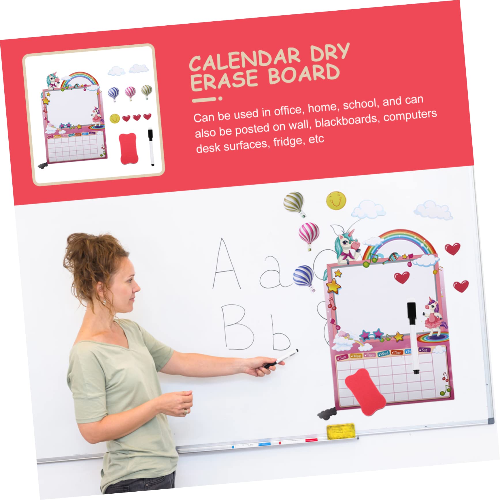 MAGICLULU 5 Set Bloc Notes Lavagna Da Cucina Adesivi Del Programma Di Pianificazione Adesivo Magnetico Mini Lavagna Bianca Frigo Magneti Mini Frigo Per Bambini Colorful Magnete in Gomma