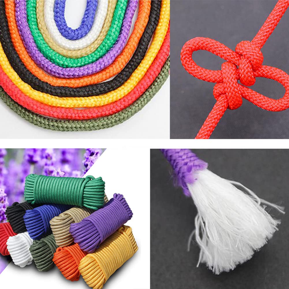 Dia.6mm Paracord Cordino Cordino Sopravvivenza Corda per Paracadute Un Nucleo Solido per Campeggio all'aperto Corda per Arrampicata Escursionismo Braccialetto Fai da Te