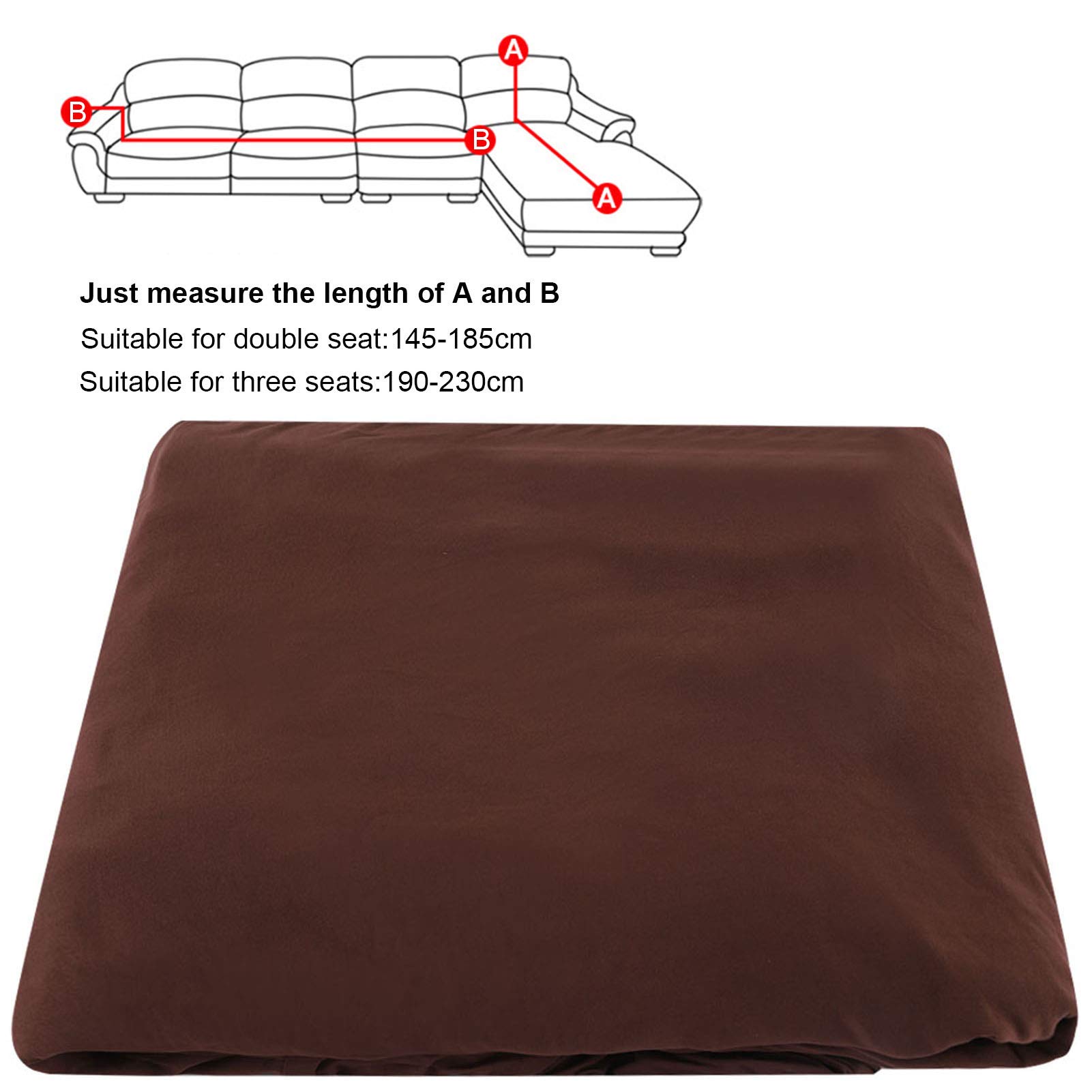 Denash Lshaped Sofa Cover, and Easy to Cover Sofa Cover for Home and Living Room (Coffee)