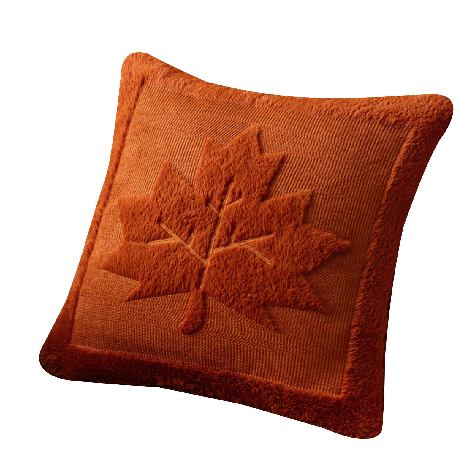 Buxuaaaa G Festival Pumpkin Print Cushion Protectors Imitation Hair Pillow Cover Fall Decoration Livin Room Bedroom Halloweens Pillow Cover
