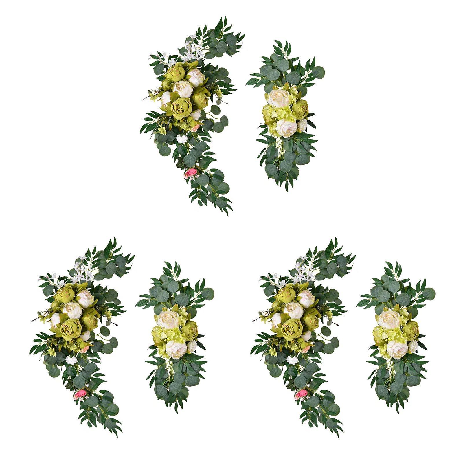 Außen-Garten-Hängeblumen, Blumenpaare Für Events, Zeremonienfloraldekor, Stylische Künstliche Hängeblumenpaare Für Außendekor, Gartencelebrationen, Hochzeitszeremonien, Hotel(Size:3-piece set,Color:C)