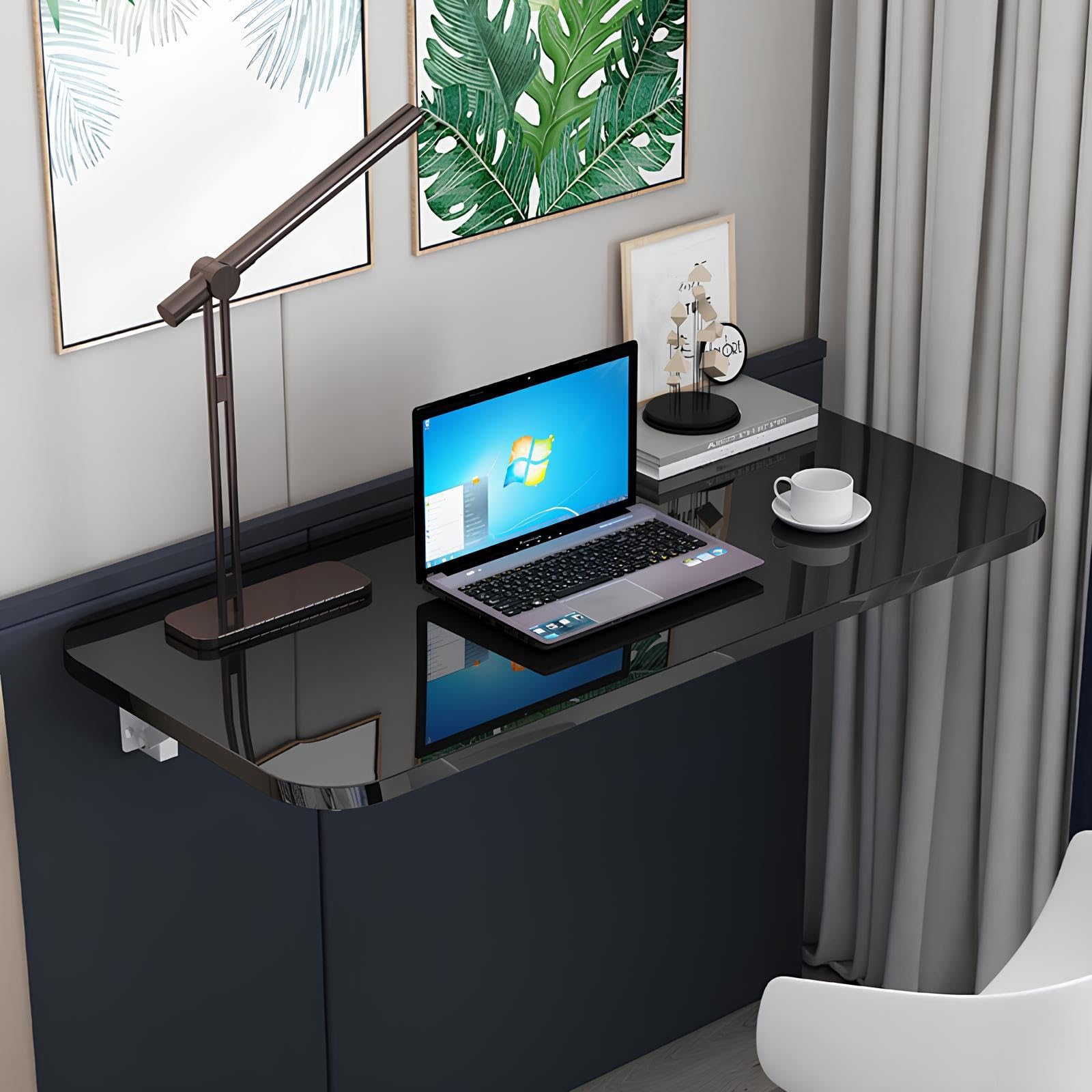 Bureau pliable gain de place pour buanderie et studio moderne 100x40
