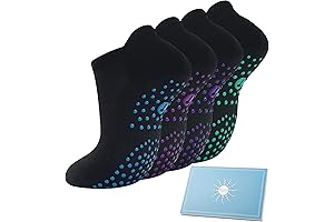 Cushioned Ankle Non-Slip Barre Socks for Enhanced Fitness