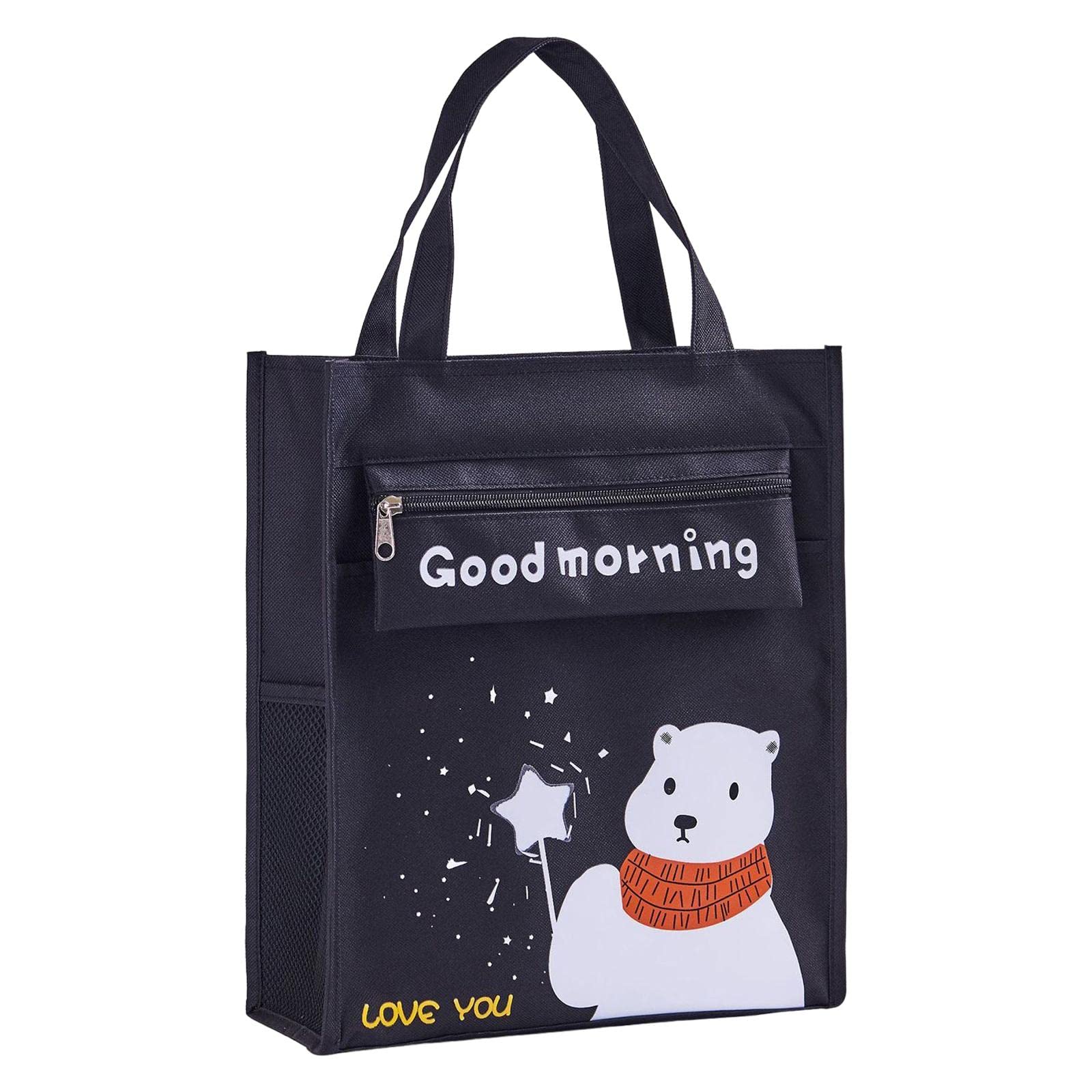 ZORLINA Cute Kids Tote Bag Waterproof Oxford Cloth Handbag for Casual Outdoor Travel Cute Bear-image-31