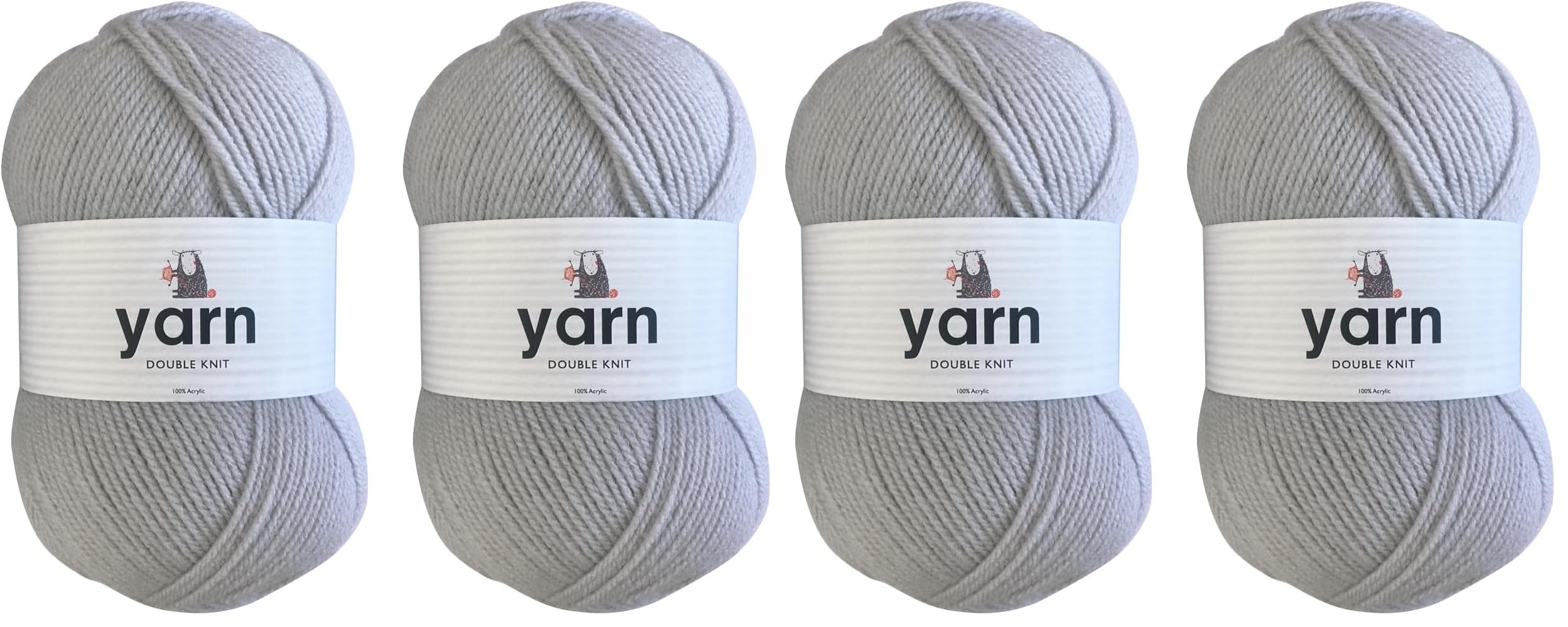 KORBOND DK Black Yarn - 100g Acrylic Wool - Lightweight, Hypoallergenic & Durable Double Knit Crochet Yarn Knitting Wool (290m Total) — view 69