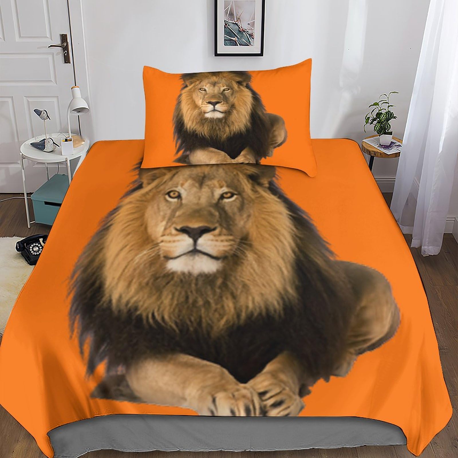 Housse de couette lion parure de lit pour offrir des nuits douces pleines de rêves