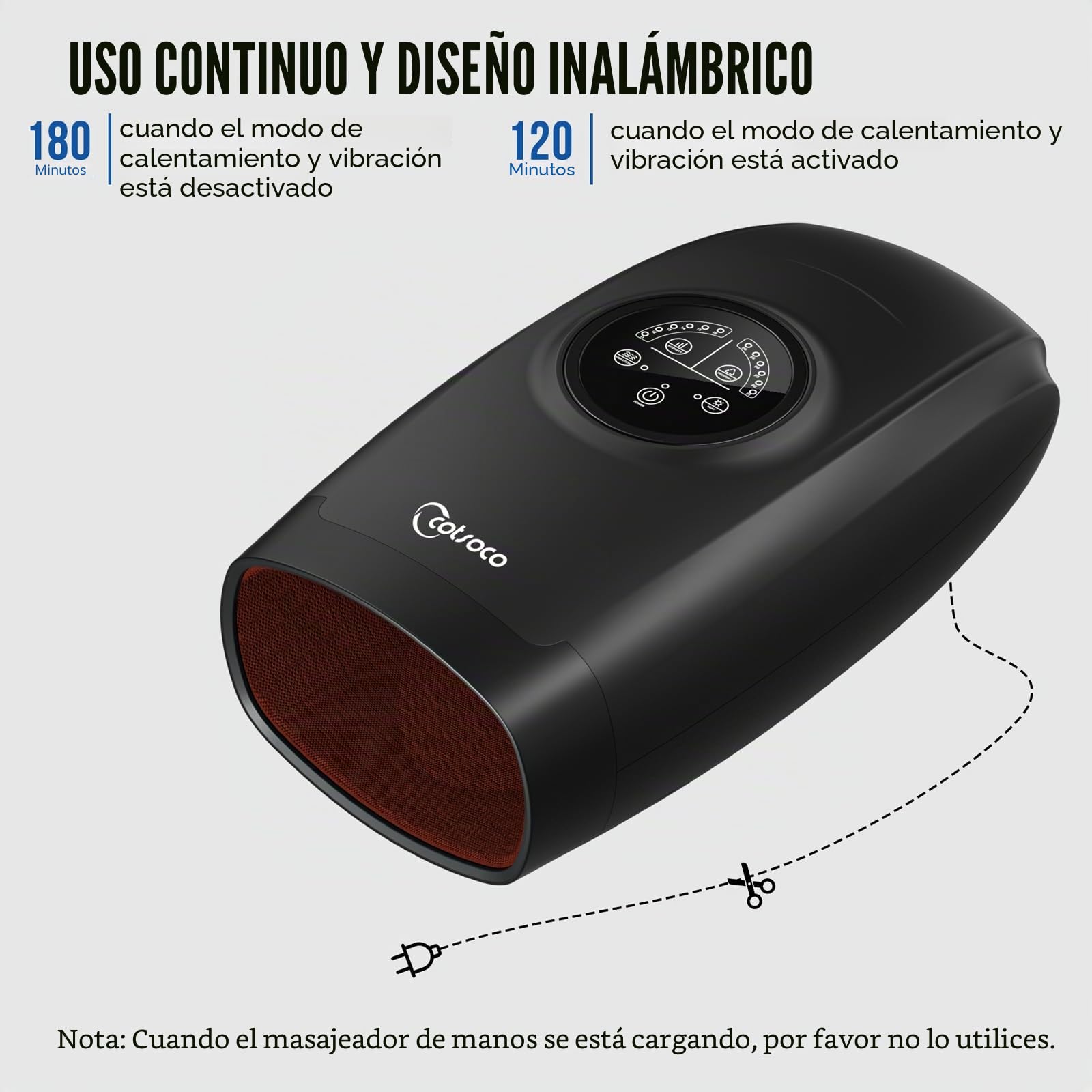 cotsoco Máquina masajeadora de manos con calor y compresión, masajeador Shiatsu de 6 niveles para artritis y alivio del túnel carpiano, alivio del dolor para dedos, muñeca y mano, el mejor regalo para