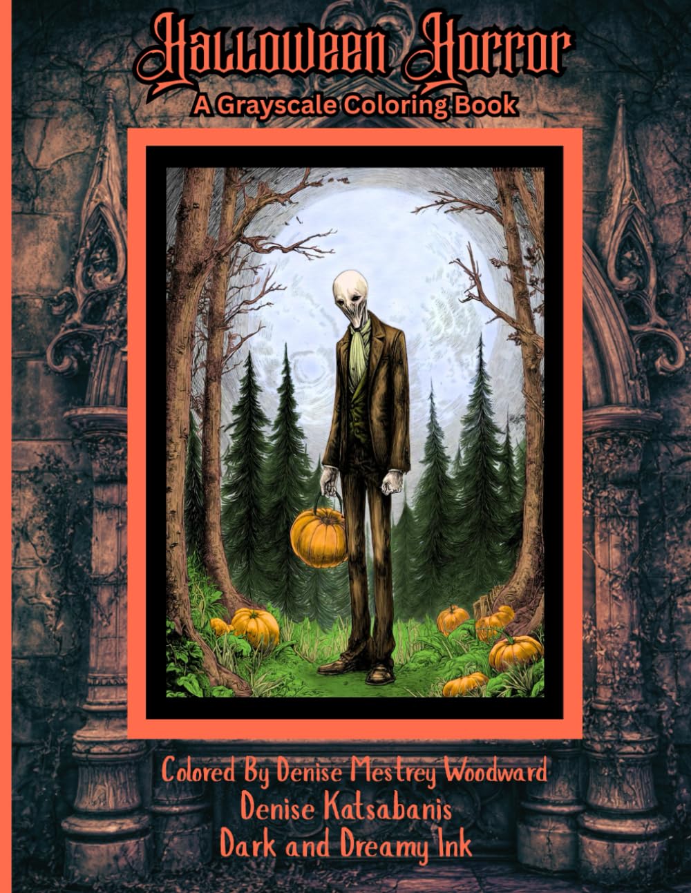 Halloween Horror: A Grayscale Coloring Book