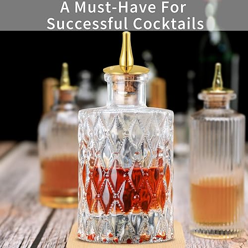 Miniatura 3 de SuproBarware Bitter Bottle - Botella amarga de grano de joya de 4 onzas  4.1 fl oz para cóctel, 4 oz4.1 fl oz, tablero de metal, ideal para barman,