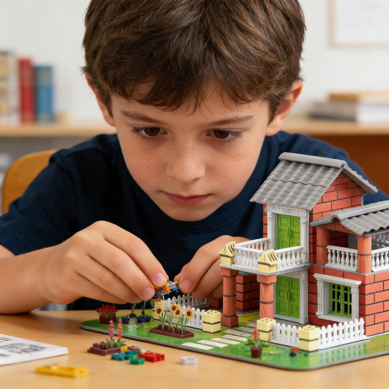Kit di costruzione di case in miniatura Decorazioni per la casa con | Kit fai da te per case in miniatura per adulti per bambini, adolescenti, studenti, decorazioni per la casa, libreria, comodin