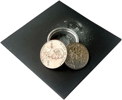 Scotch & Soda Magic Coin Trick, Bang Coin con anillo de metal Bang Trick, moneda de diez y centavo con anillo de aluminio de metal