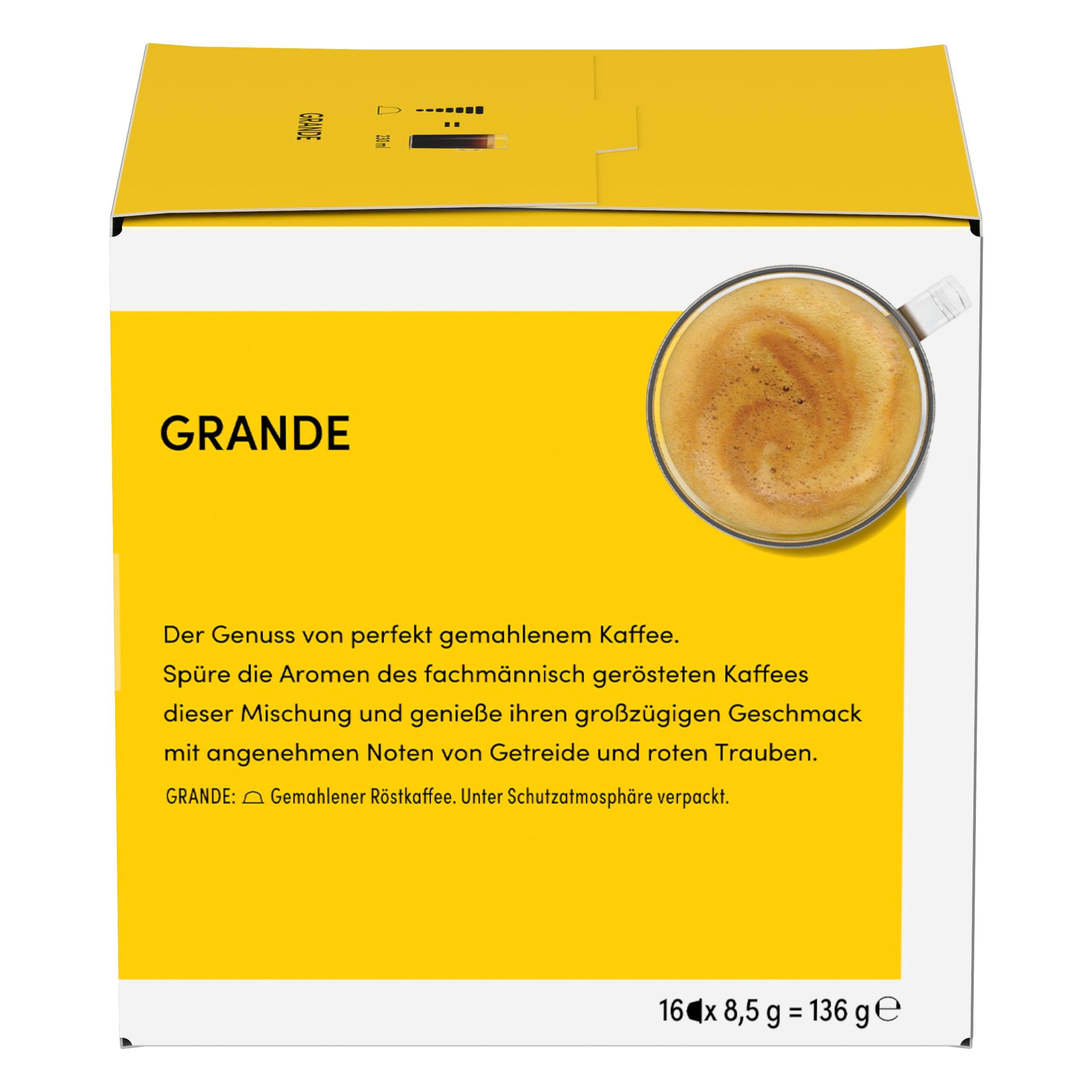 NESCAFÉ DOLCE GUSTO Grande Kaffeekapseln (6 x 16 Kapseln)