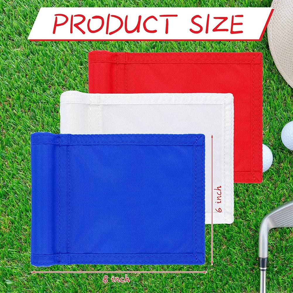 3-Teilige Golfflagge Golfzielflagge Solide Golfflaggen mit Eingelegtem wasserdichte Putting-Golfflaggen 8 X 6