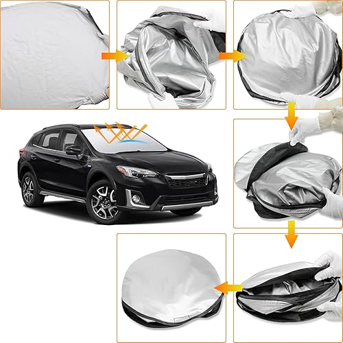 Miniatura 19 de D-Lumina Parasol para parabrisas delantero para Mazda MX-5 Miata 2017, 2018, 2019, plegable, parasol para ventana delantera para rayos UV y Mazda