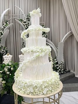 Double Rotating Cake Stand for Big Wedding Cake - 360 Smooth Turntable for Decorating & Display 24 inches