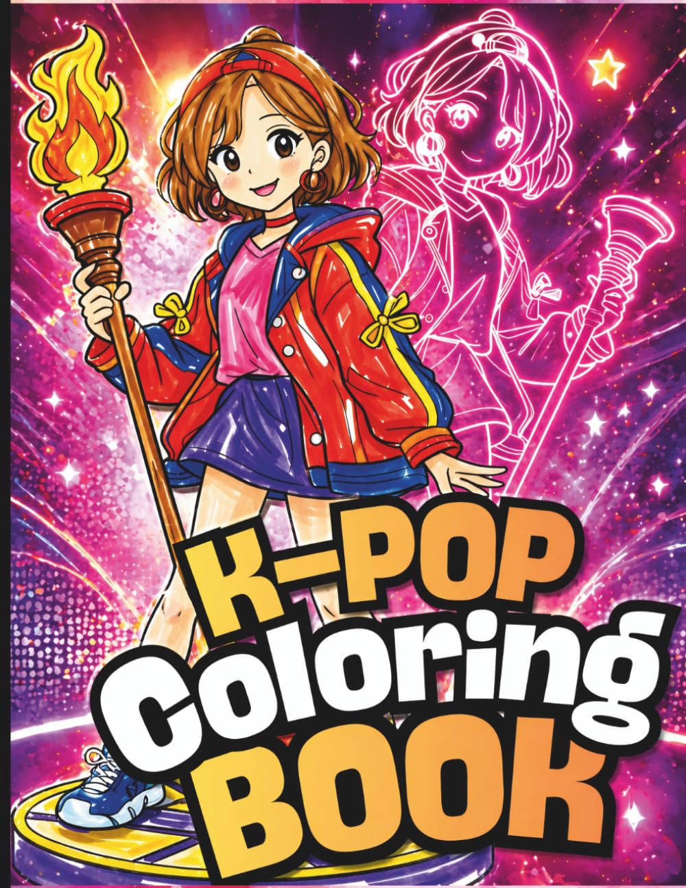 K-POP Coloring Book For Kids & Teens: Korean Music Gift for Stress-Relief and Creativity – Discover KPOP Idols, Fandom Fun & Cute Scenes to Color (K-POP Magic Moments)