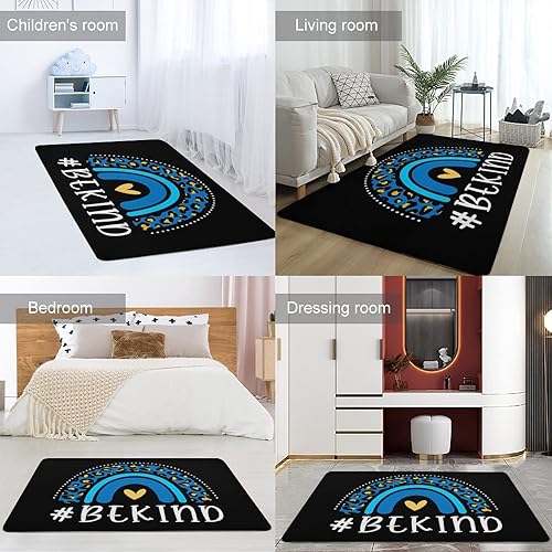 Miniatura 4 de Be Kind Rainbow Spread Kindness - Alfombra para niños, niñas, adolescentes, alfombra de piso, tapete de interruptor para ciencia, feminismo,