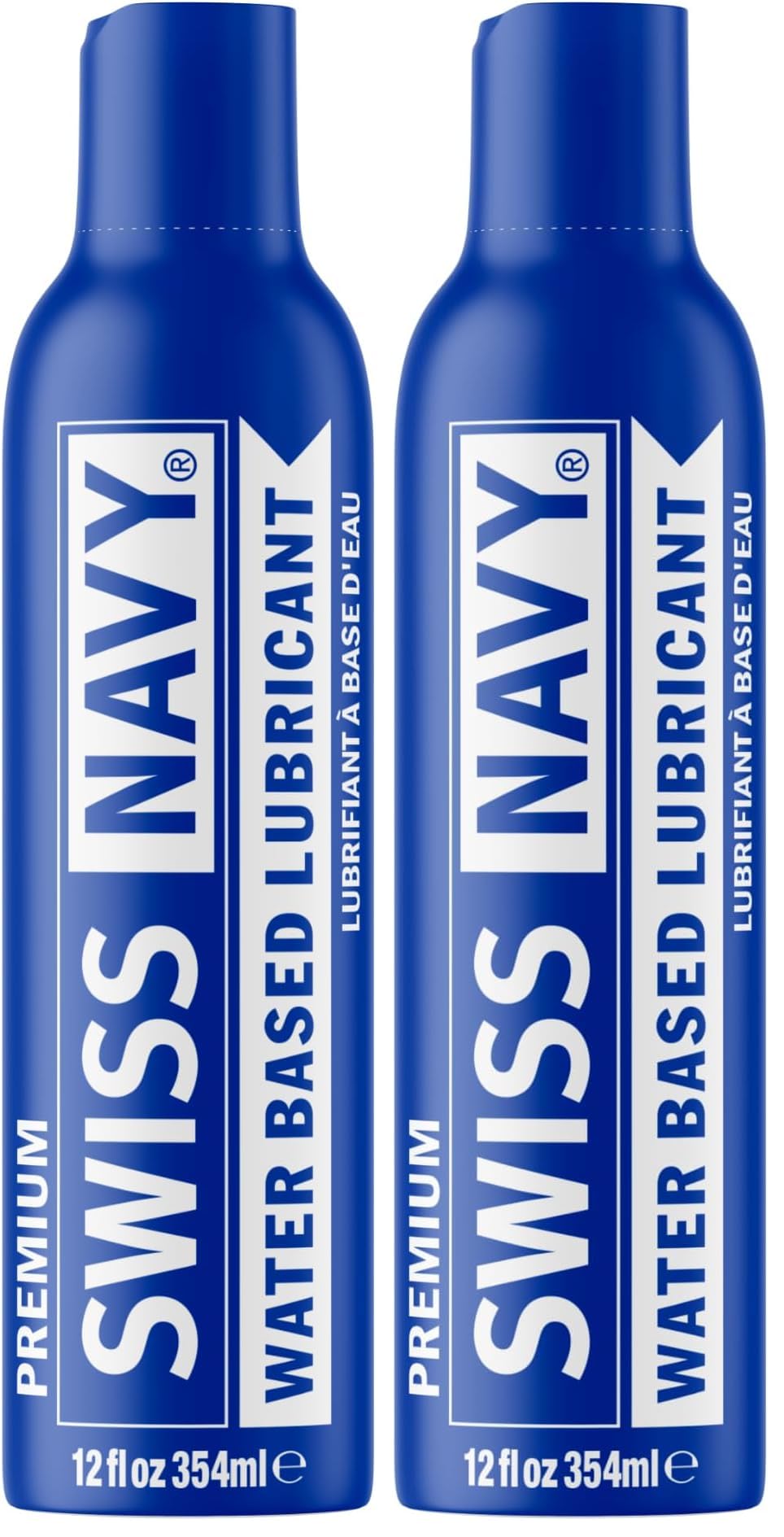 Swiss Navy Premium Water-Based Lubricant - 12 oz - Lubricating Gel for Men, Women &amp; Couples - Toy Safe - Non-Staining Formula - Compatible with Latex &amp; Condoms (Pack of 2)