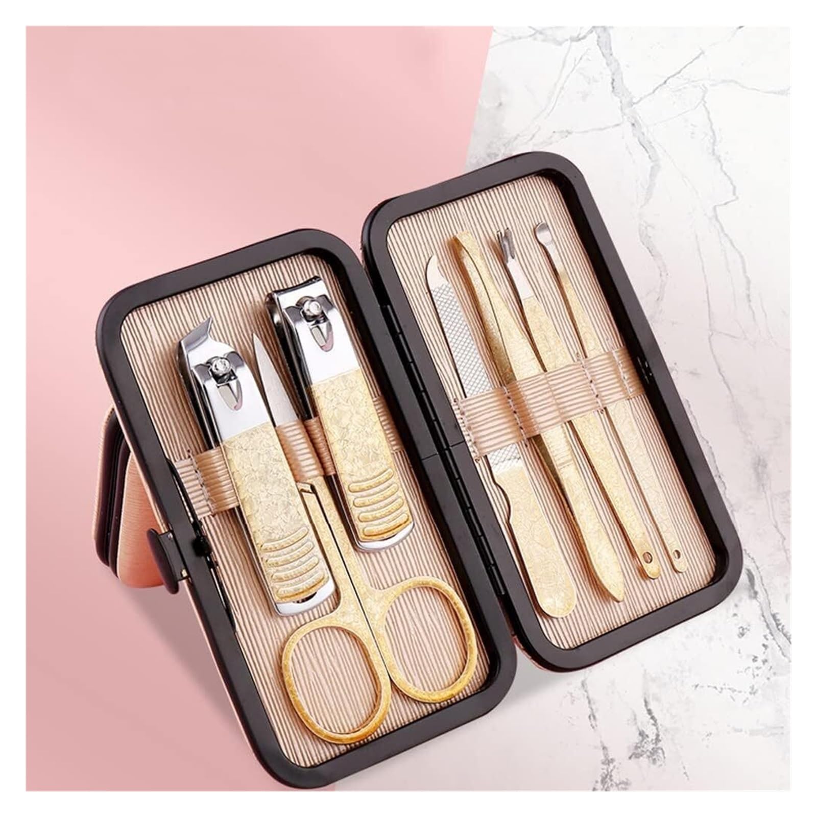 Juego de manicura, cortaúñas Profesional, cortaúñas de Acero Inoxidable, Kit de manicura y pedicura. Herramientas para Cortar uñas.