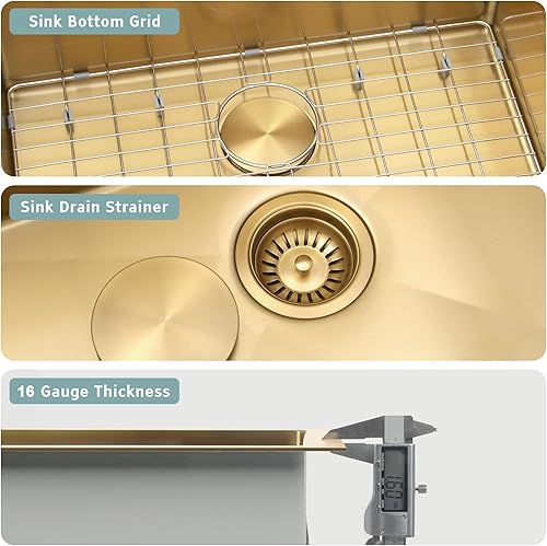 Miniatura 7 de Fregadero de bar, fregadero de cocina negro de montaje superior de 15 pulgadas, fregaderos de estación de trabajo pequeños y profundos de 15 x 15 x