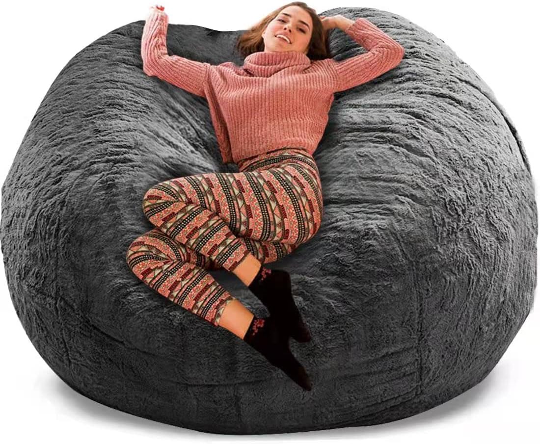 Helyhoob Bean Bag Chair Cover (Cover Only, No Filler), 6FT