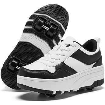 Roller Skate Shoes for Kids Girls Boys Detachable Wheeled Fashion Sneakers