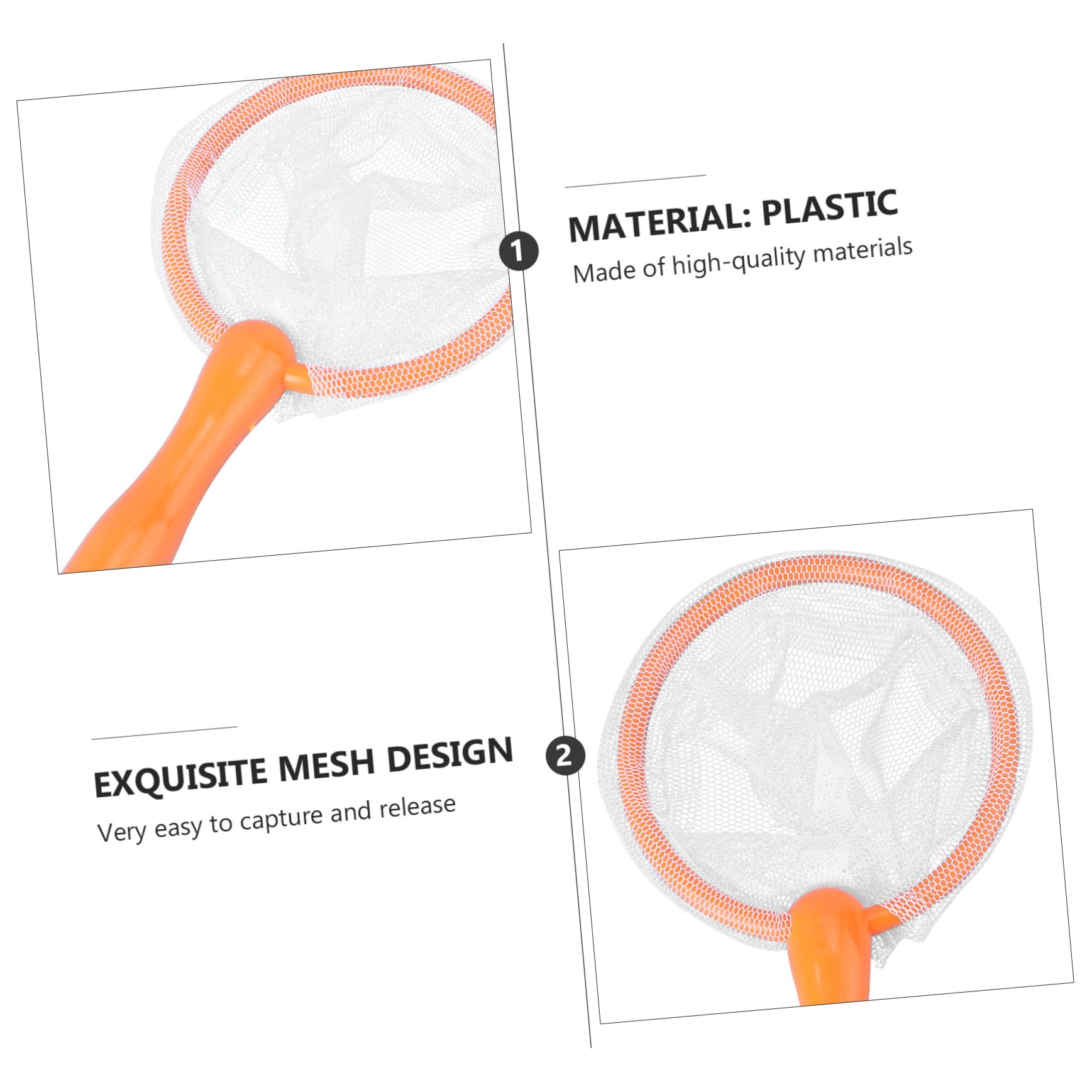 Uonlytech Filet de Pêche pour Jeunes 10 Pièces, Jouet Plastique Compact
