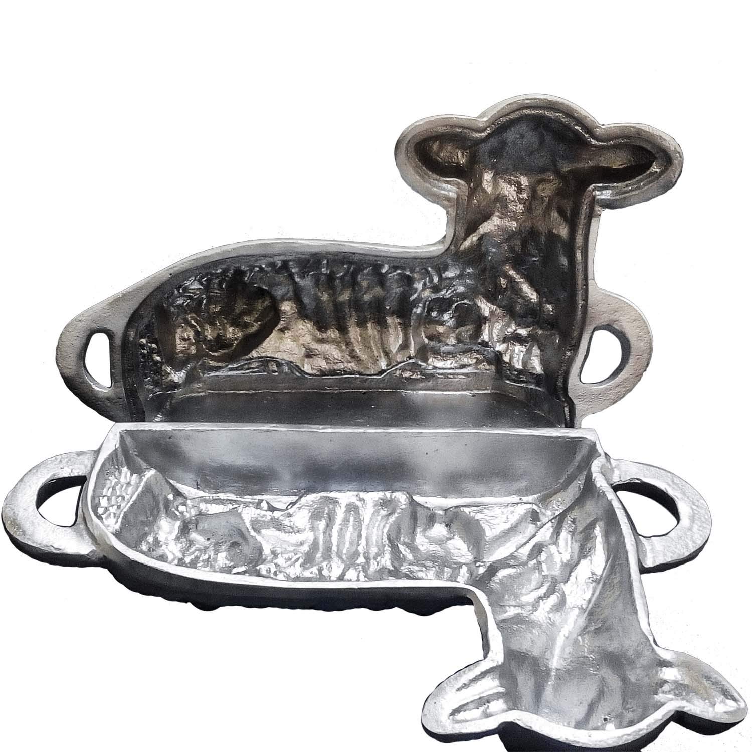 Molde de aluminio fundido 3D pesado de la torta de la oveja del cordero de Pascua para hornear el chocolate