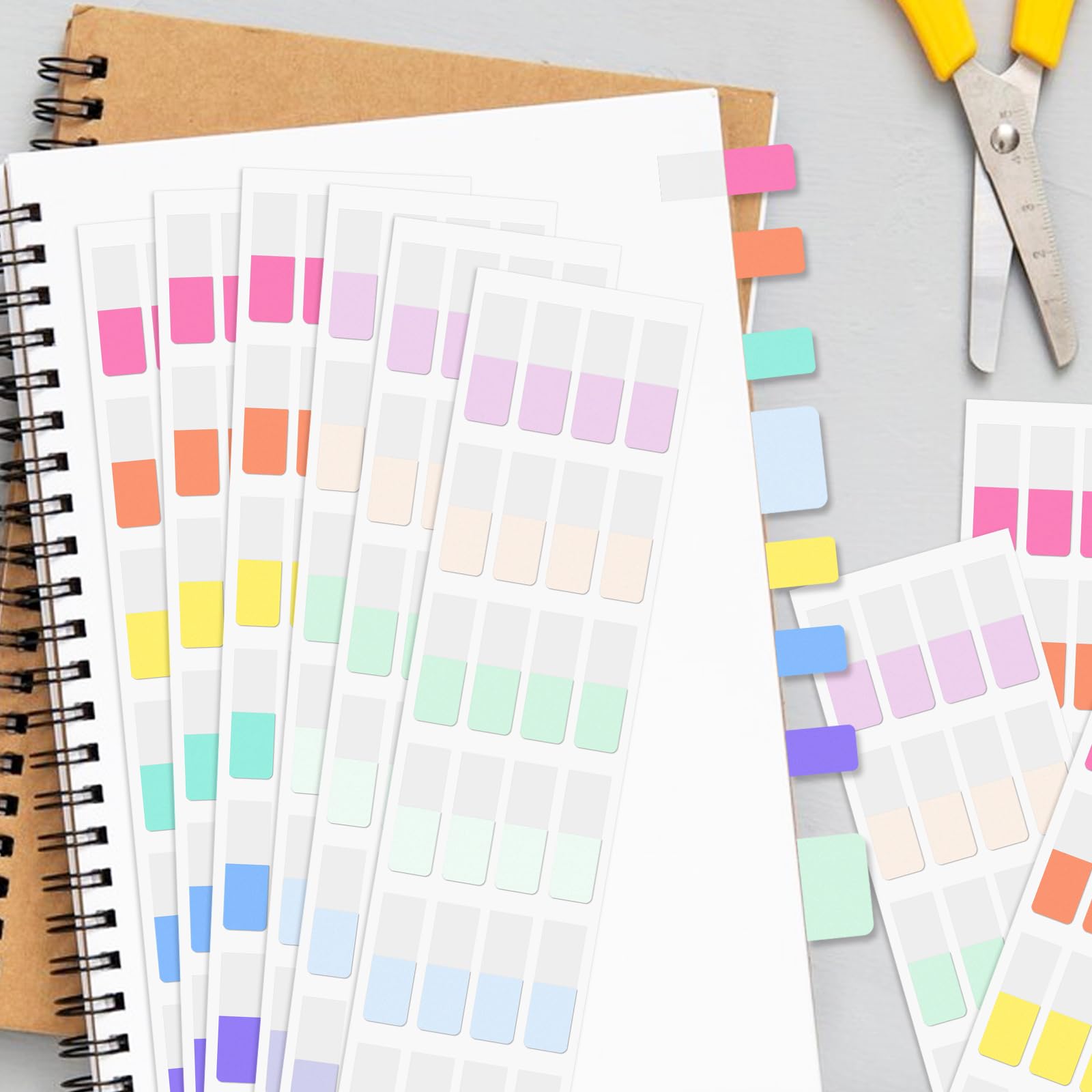 Imeepa 480 Stück Haftindex-Tabs, 12 Farben Seitenmarker (1,2 x 3,2 cm)