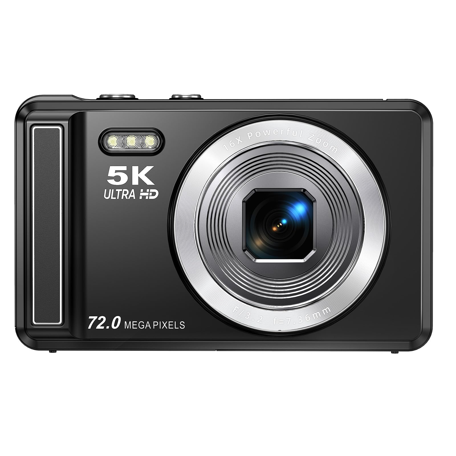 新品未使用 デジタルカメラ 7200万画素 16倍ズーム 2.8インチ 5K録画 ほぼ新品 デジタルカメラ 7200万画素 16倍ズーム 2.8インチ 5K