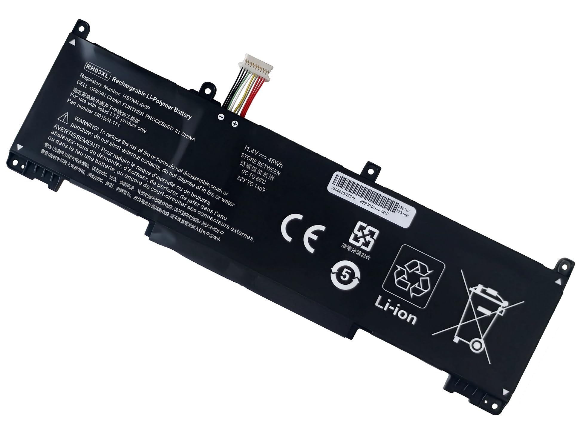 11.4V 45Wh RH03XL M02027-005 Batteria per HP ProBook 430 440 450 455 G8 630 640 650 G8 ZHAN 66 Pro A 14 G4 G5 Serie HSTNN-OB1T TPN-DB0B M02027-005 M01524-AC1 M01524-2B1