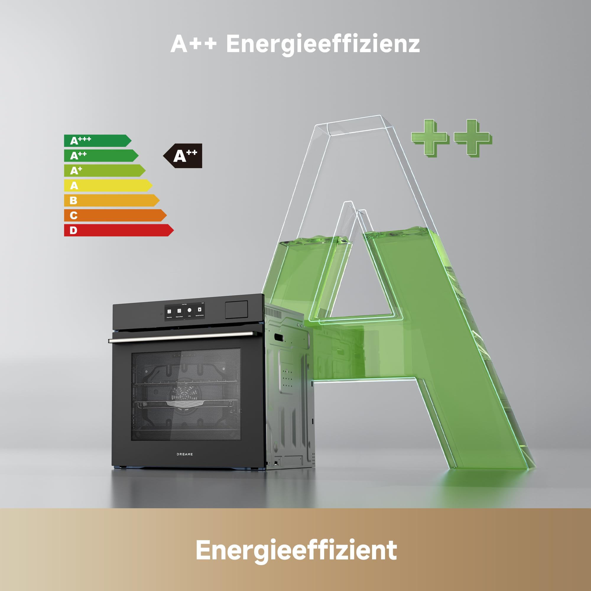 dreame OZ60 Pro Kombi-Backofen einbaugerät,81L Volumen Einbau-Backofen 60cm