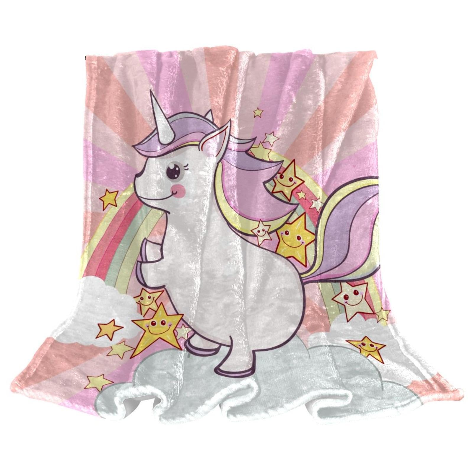 Couverture polaire licorne douce pour vos soirées cocooning sur le canapé