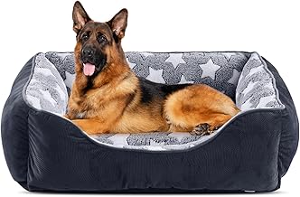 FURTIME Cuccia Cane Letto per Cani Cuscino Lavabile e Antiscivolo Lettino Morbido Divano per Cani Cuccia Cane Interno Taglia Grande Brandina per Gatto XXL(106x80x23cm) Nero