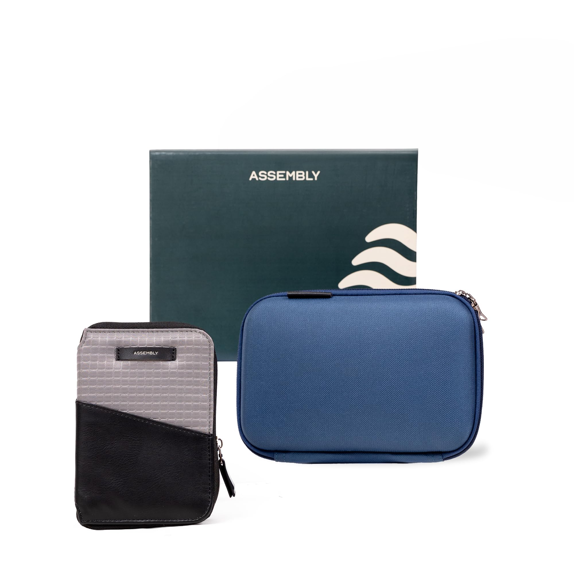 Assembly Tech Organiser & Passport Holder Combo - Electronics Cable Organiser Pouch & Secure Document Wallet with Card Slots for International Travel & Business Trips, Gift Set for Travellers-image-39