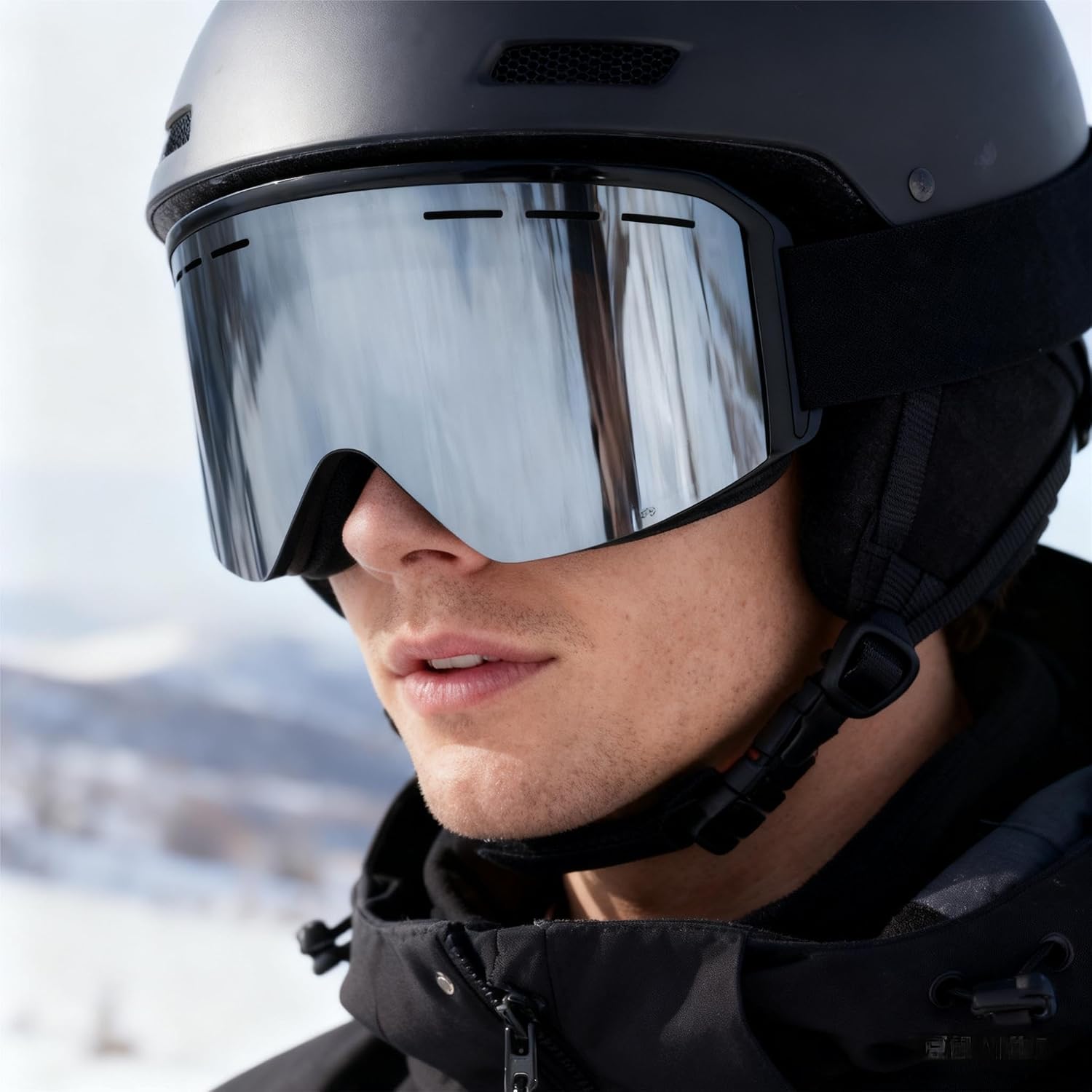 Ski Goggles Over Glasses,YH359 Snowboard Goggles,Anti-Fog UV400 Protection Snow Goggles for Adult
